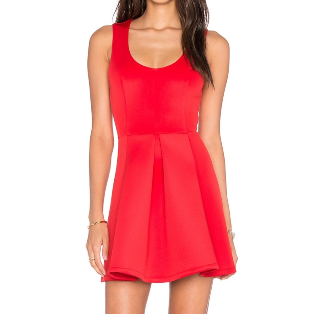 Lovers + Friends Red Flawless Fit & Flare Dress